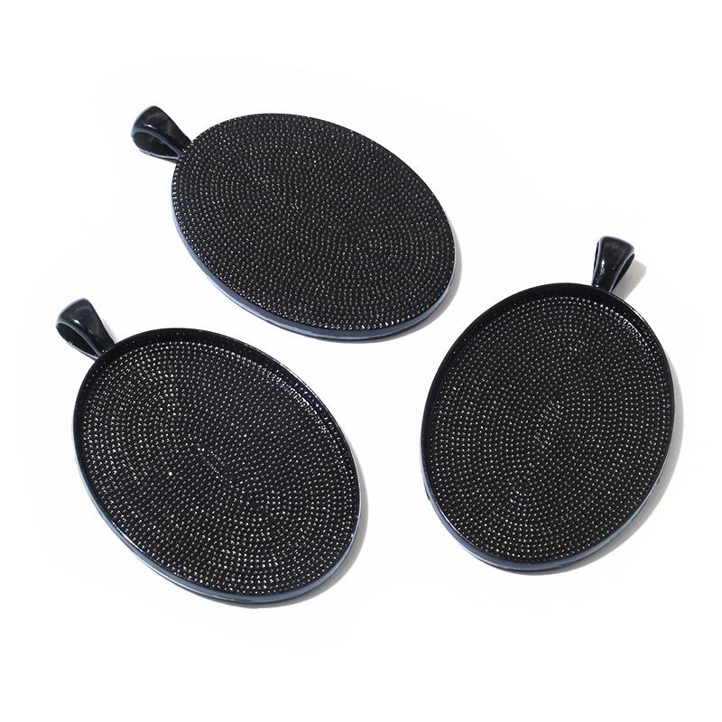 Neue Mode 5 Stück/Los 30x40mm Innenmaß 8 Farben Beschichtet Einfacher Stil Cabochon Basis Fassung Anhänger Anhänger