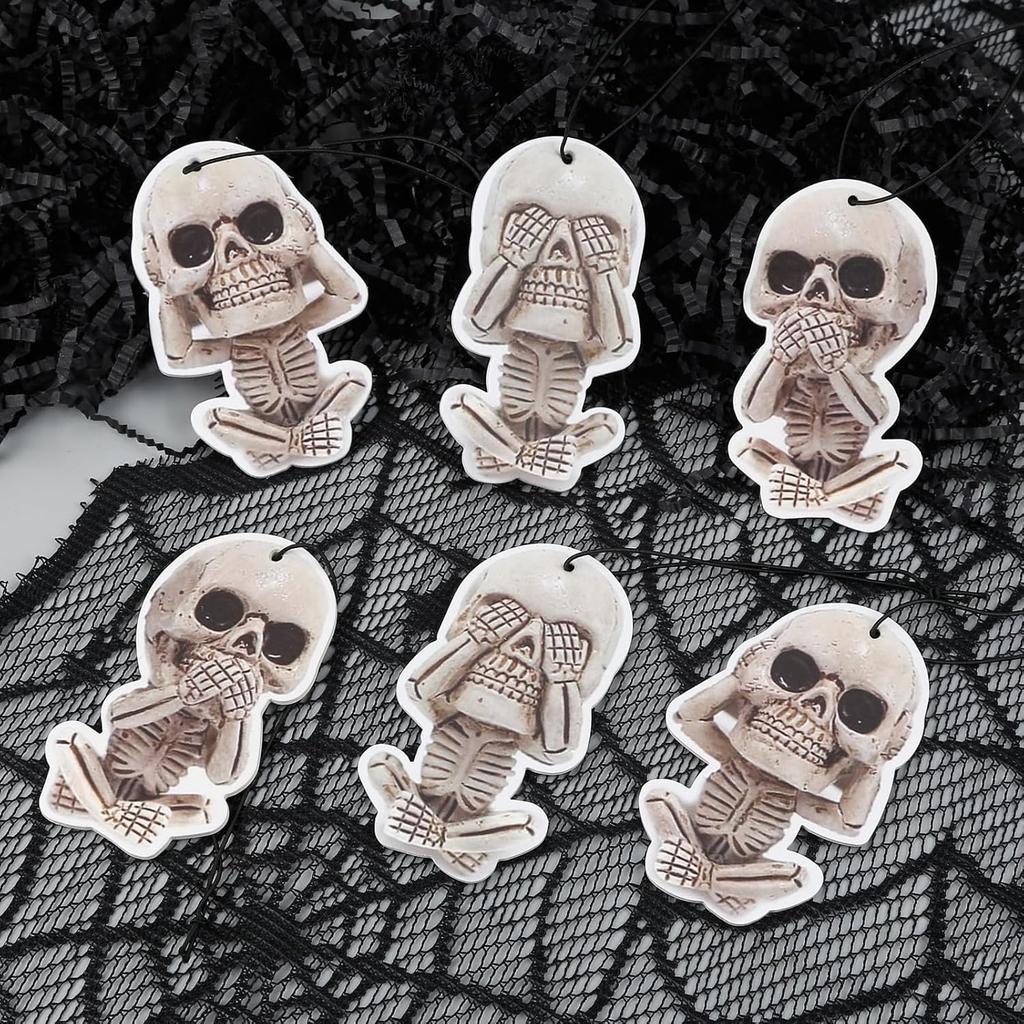 BOCACUE Car Air Freshener Hanging Set of 6 Evil Skull