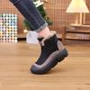 Trendy Color Blocked Short Boots 2024 Winter New Round Head Flat Bottom Casual Warm Short Tube Thick Bottom Women's Cotton Boots