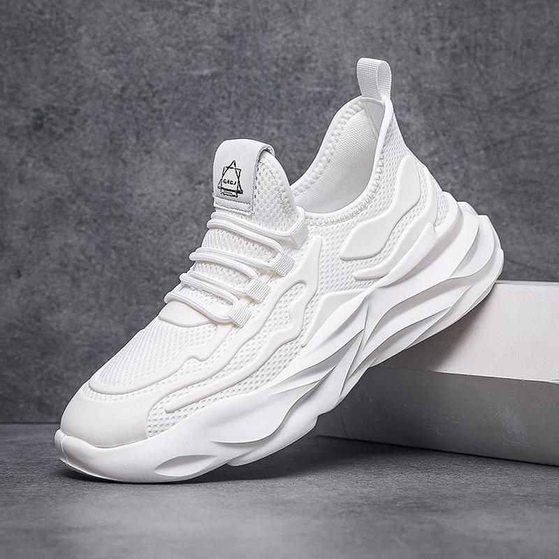 Men's shoes summer mesh breathable non-smelly foot shoes dad shoes trendy versatile lightweight fly-woven casual sports shoes