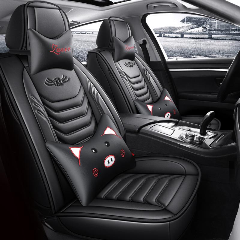 Universell helskinnssitsdyna för bil - Tecknad design, Komfort för alla årstider, Full omslagsstil