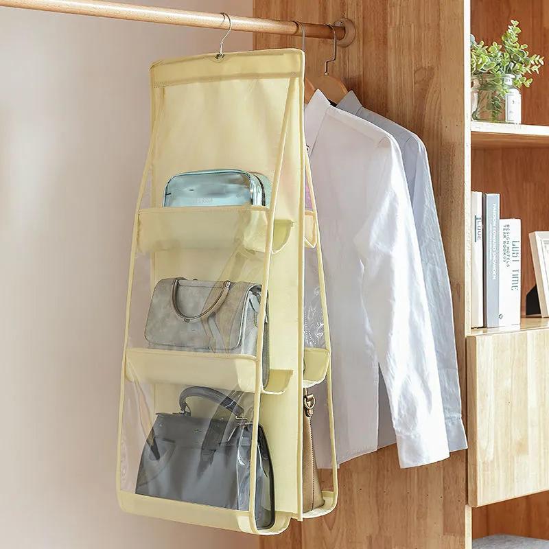 Multi-layer Lady Handbag Storage Hanging Bag Dormitory Home Hang Type Leather Bag Storage Bag Multi-purpose Storage Hanging Bag
