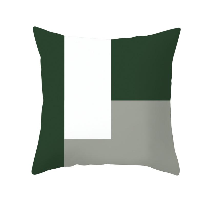 New Green Geometric Pillowcase Houndstooth Lattice Antler Plaid Sleeping Pillow Cover