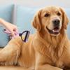 Haustierpflegeharke, Zweiseitige Edelstahlklingen, Haustier-Entfilzungs- und Ausbürstbürste, Unterwollharke für Hunde Katzen mit dichtem Fell, Entwirrung