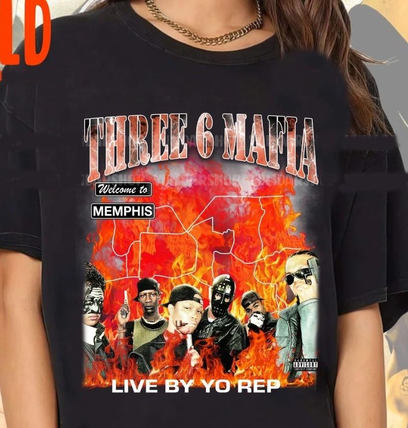 New Three 6 Mafia Band Reprint S-235XL T-Shirt N05.190 XXXL