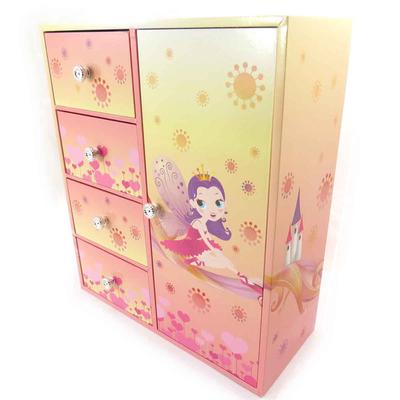 [J8382] - Caixa para Joias 'Contos de Fadas' Rosa - 25x21x9 cm
