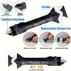 3-in-1 Silicone Caulking Tool with Stainless Steel Head - Ideal for Sealing, Cleaning, and Scraping Glue - Durable Plastic Handle for Easy Use
