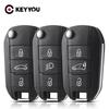 Chave de Carro Para Peugeot 208 2008 301 308 508 5008 Rcz Para Citroen C-Elysee C4-Cactus Farol Meio Chave Remota Capa Shell
