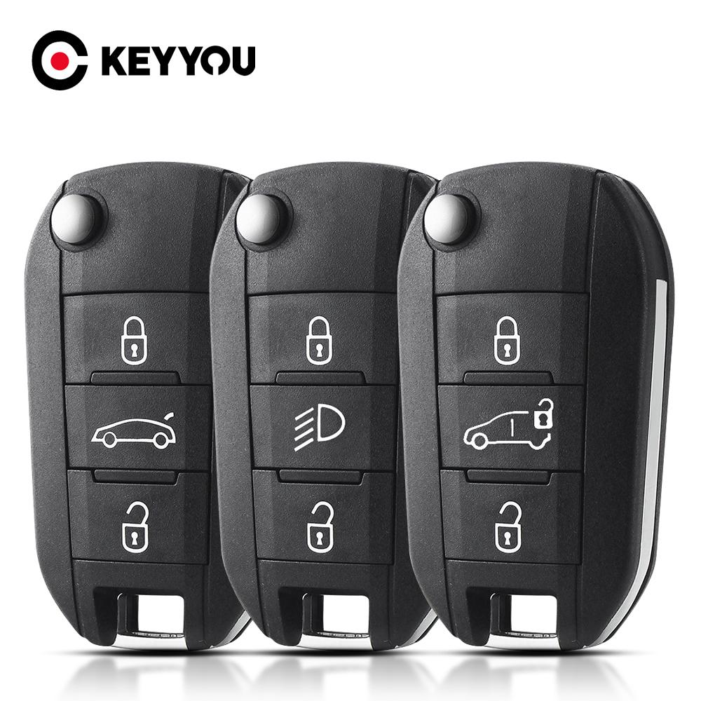 Car Key For Peugeot 208 2008 301 308 508 5008 Rcz For Citroen C-Elysee C4-Cactus Headlight Middle Remote Key Shell Case