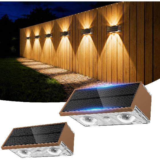 Solar Fence Lights Outdoor, 10 Pack Fence Solar Lights Waterproof