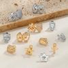 1 hollowed out heart-shaped star double tooth set for daily street fashion, cool smooth cross zircon shield teeth accessory