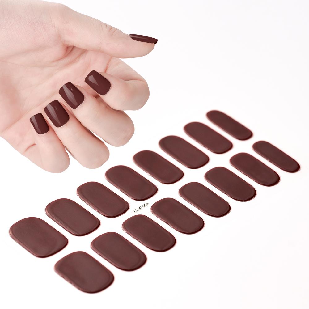 Semi Cured Gel Nail Strips Nail Strengthening Gel Slider Long-Lasting Waterproof UV Gel Nail Stickers