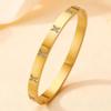 Four-Leaf Clover Titanium Steel Bracelet - Colorfast & Versatile Jewelry