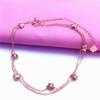 Rose-Plated 585 Purple Gold Pentagram Bracelet, Exquisite And Versatile Fashion Colored Gold Jewelry For Women
