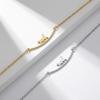 Trendy Korean Style Stainless Steel Cat Pendant Anklet - Summer Beach Accessory