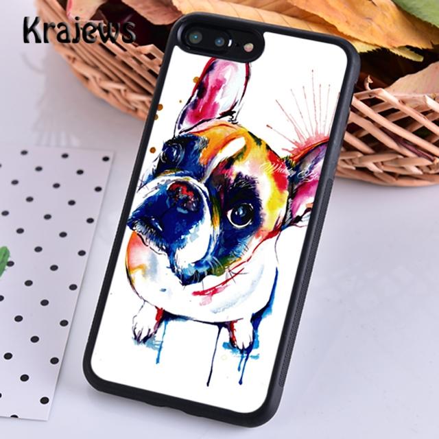 Krajews Cute Funny French Bulldog Soft Phone Case Cover For iPhone 14 5 6s 7 8 Plus XR XS 11 12 13 Pro Max Samsung S21 S22ultra