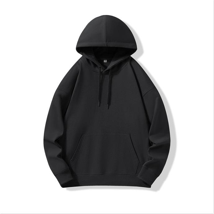 300g Men's Loose Round Neck Hooded Sweatshirt - Custom Logo Workwear for Spring and Autumn