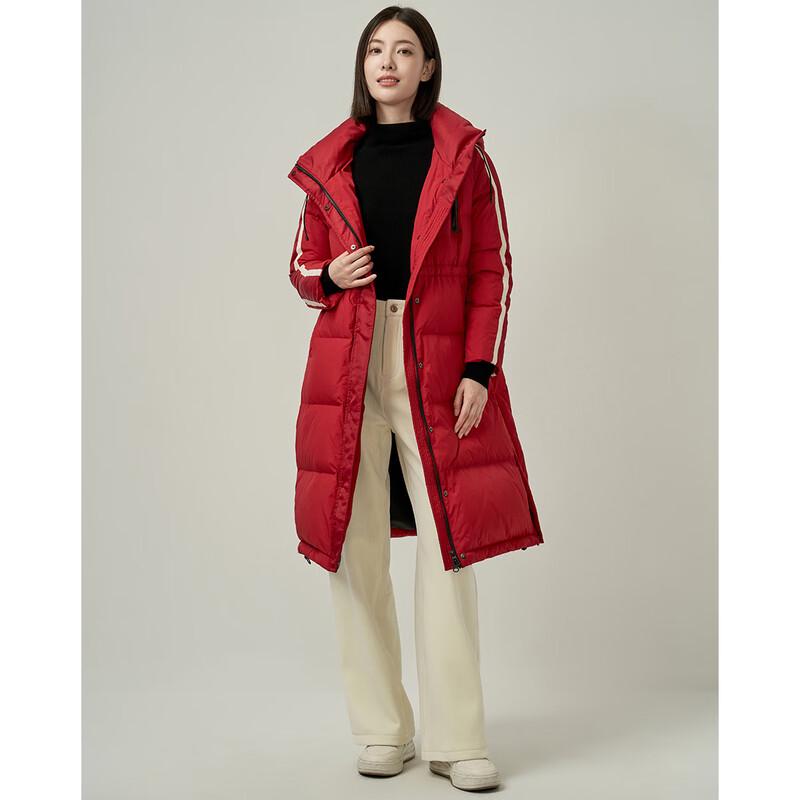 Iveni Women's Loose Fit Hooded Mid-Length Down Jacket WEOA205