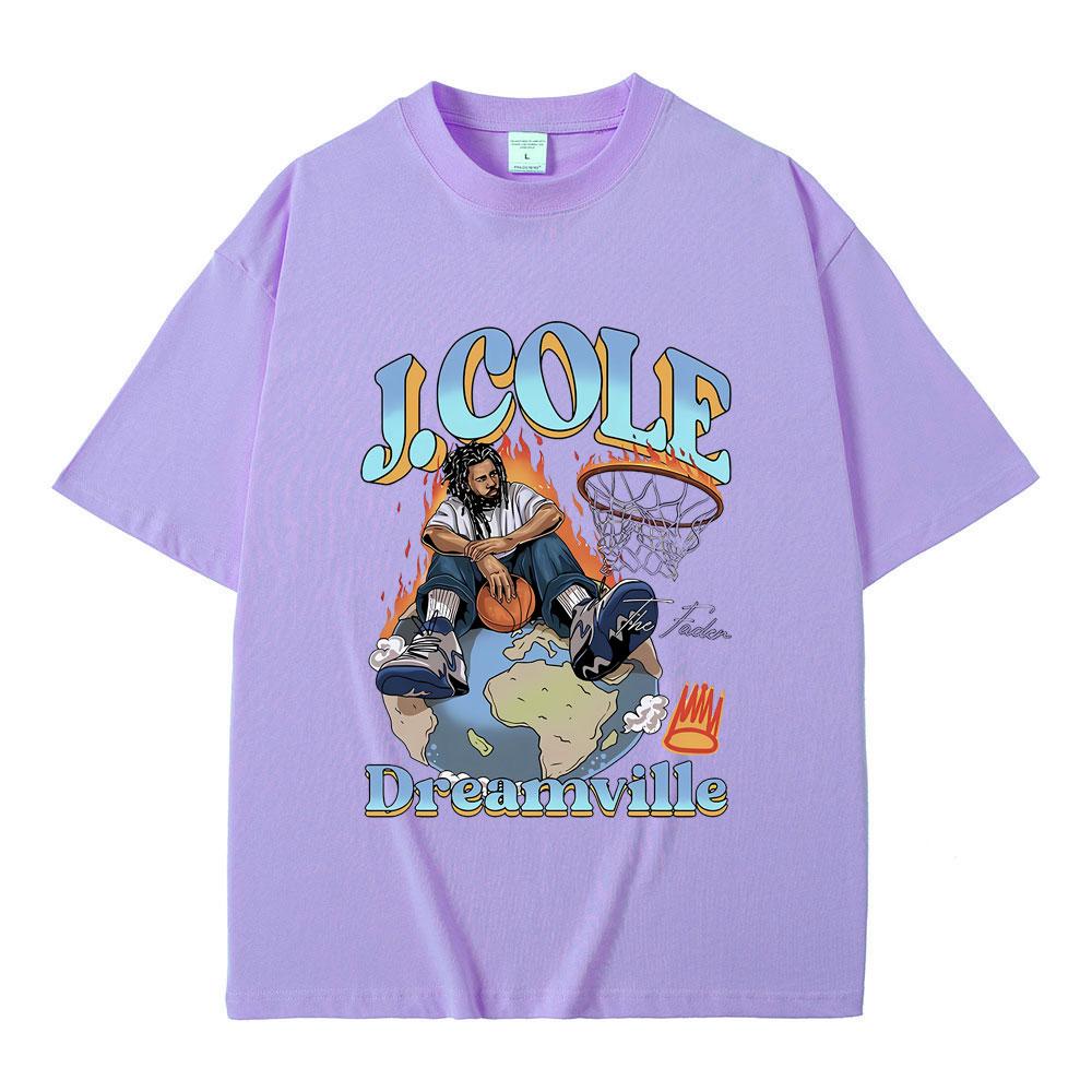 Best Famous Rapper J. Cole The Fader Dreamville Graphics Tshirt Men Women's Hip Hop Vintage Tees Male Fashion Oversized T-shirt
