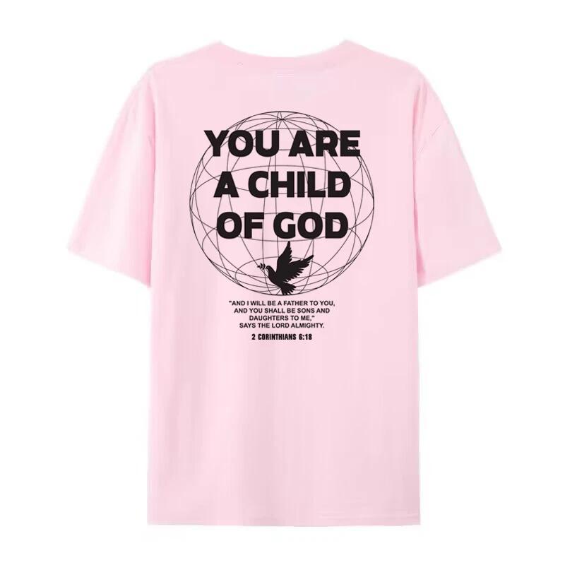 

Back Print Harajuku Streetwear Bible Verse TShirt Women Trendy Jesus Faith Graphic Tee Unisex Christian Clothing Religious Gift 4XL