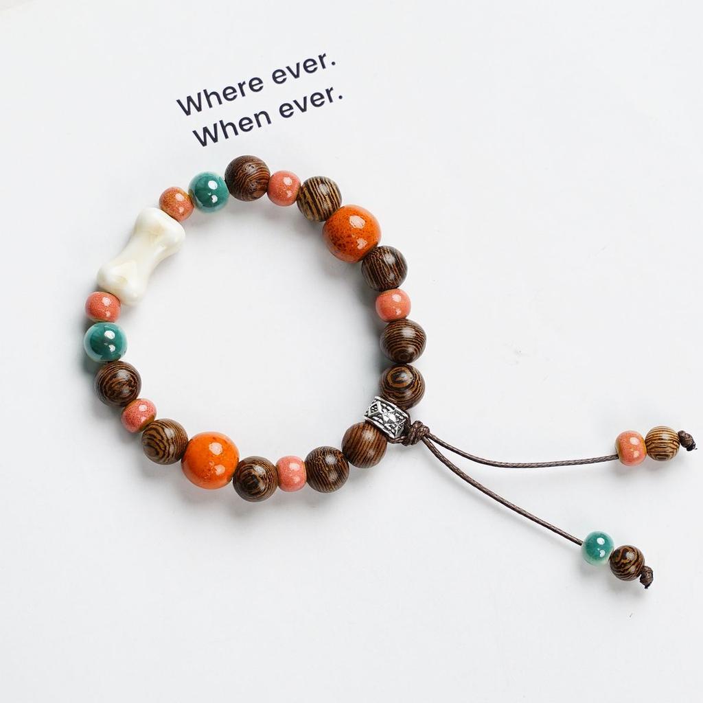 Manufacturer's Supply Niche Ceramic Bracelet Porcelain Bead Jewelry National Style