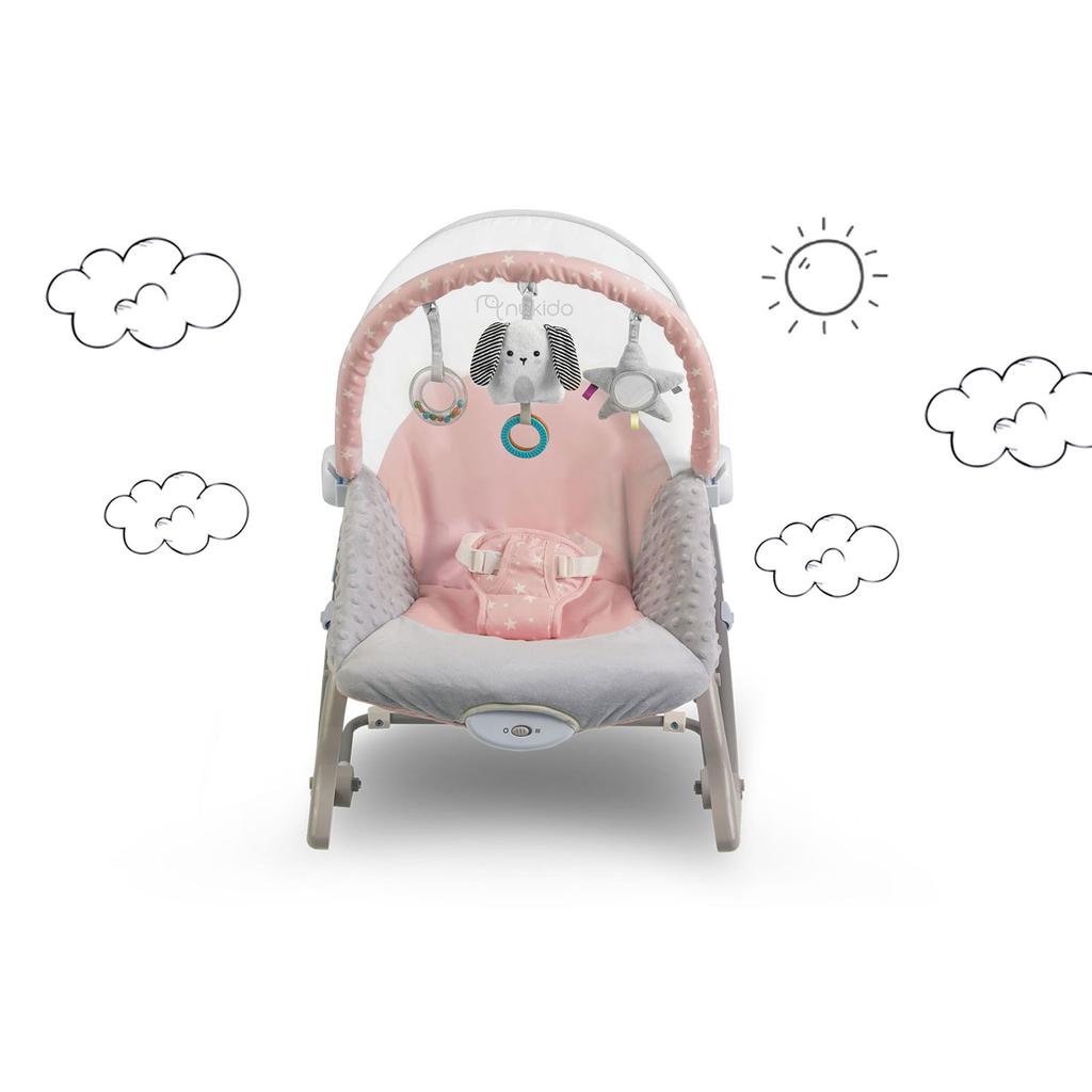 Nukido Rocker Bouncer with Vibration - Pink