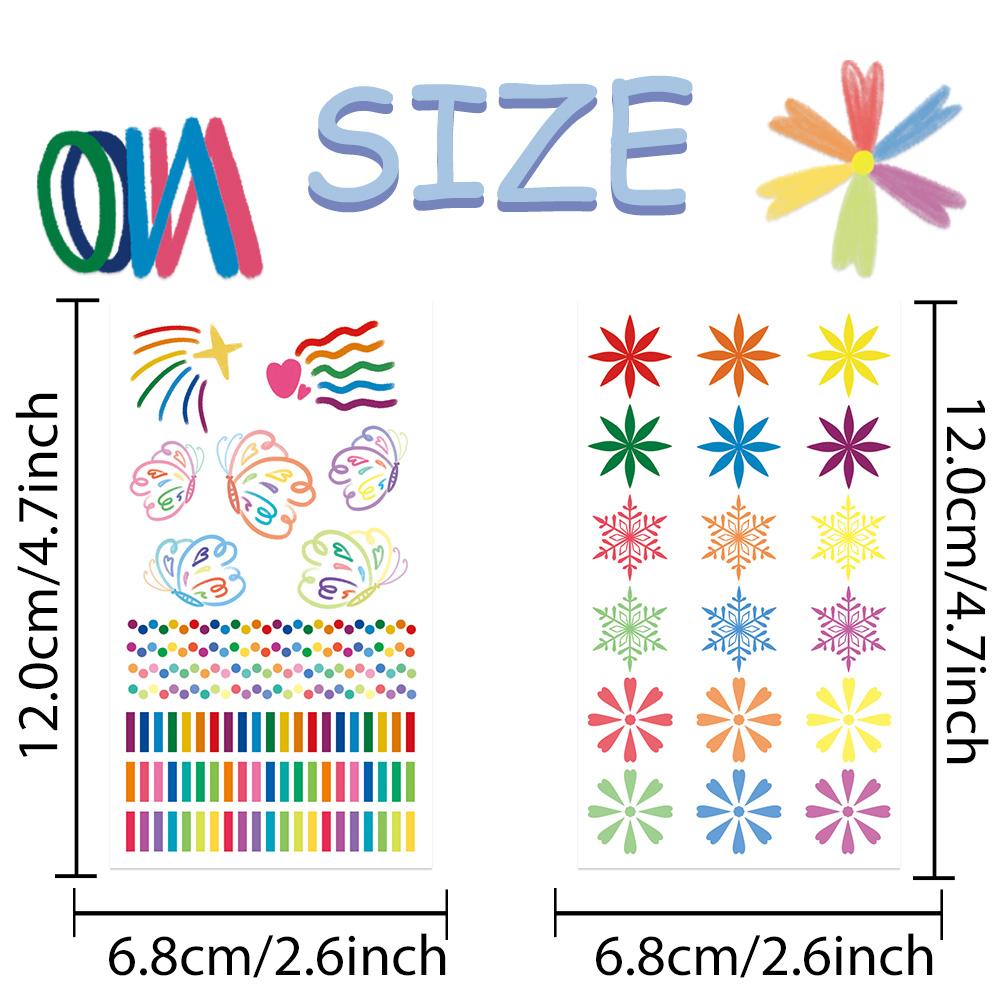 10 arkuszy Kolorowe naklejki z tatuażem graffiti na twarz, ramię, ciało, tymczasowe, fałszywe, wodoodporne, prezenty na przyjęcie dla dzieci