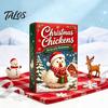 Holiday Gift for Boys Girls 24 Days Chicken Figures Advent Calendar, Farm Animals Countdown Cute Surprise Animal Collectibles Boxes with Hen