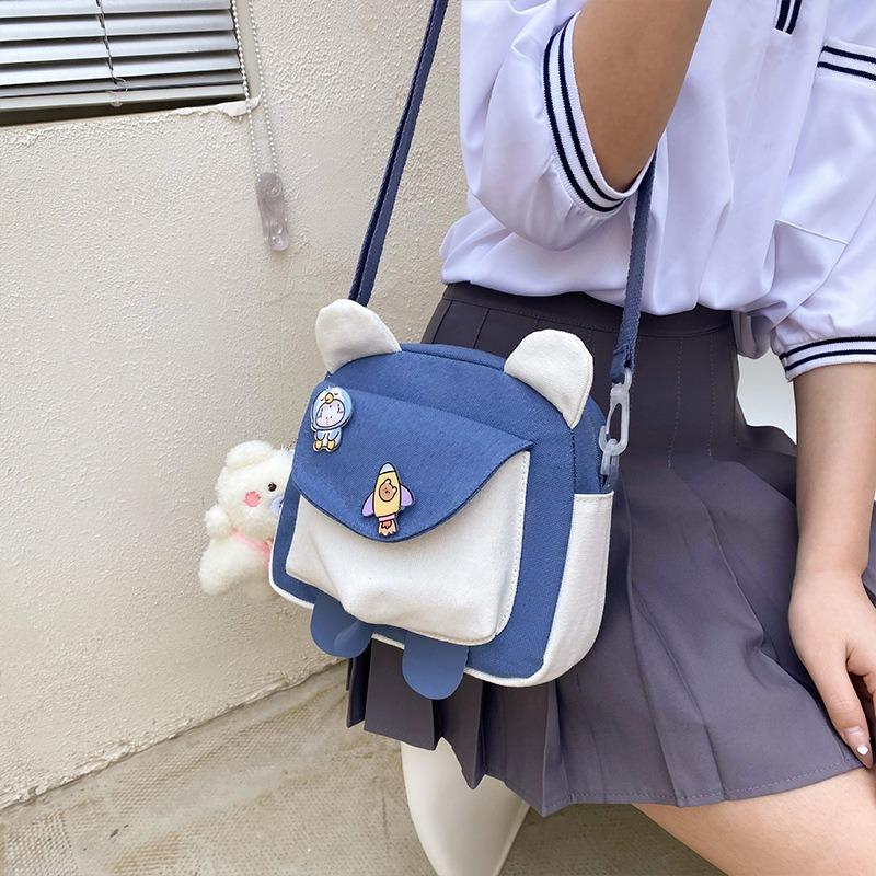 Bag Women's Autumn and Winter New Canvas Messenger Bag Shoulder Bag Birthday Gift Mobile Phone Women's Bag Bag