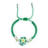 Colorful Polymer Clay Braid Rope Bracelet Beads Egg Flower Bangle  Party Jewelry