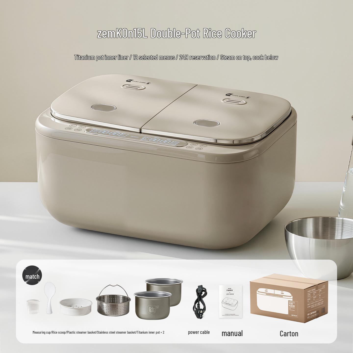 Zemkon 5L Smart Rice Cooker with
