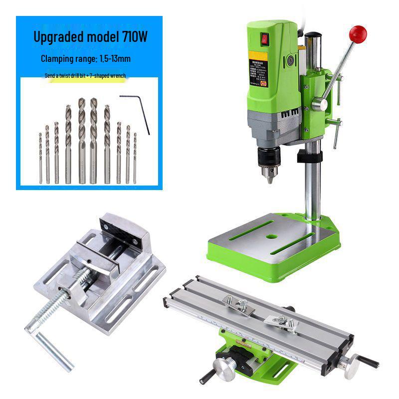 Multifunctional Desktop Electric Drill Press with Digital Display, 220V Industrial Grade Bench Drill for Household Use.