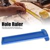 TS-8 Woodworking Hole Ruler Aluminum T shaped Measuring Tool   Scriber for Hardware(Red )