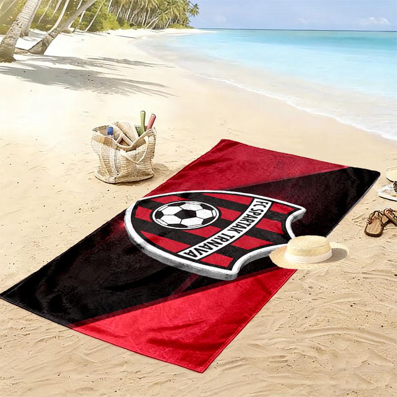 Asciugamano da Spiaggia Stampato FC Spartak Trnava, Asciugamano Grande Morbido ad Asciugatura Rapida per Spiaggia Campeggio Nuoto
