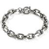 Men's Cuban Oval Link Stainless Steel Bracelet & Necklace Set in High Polish Finish