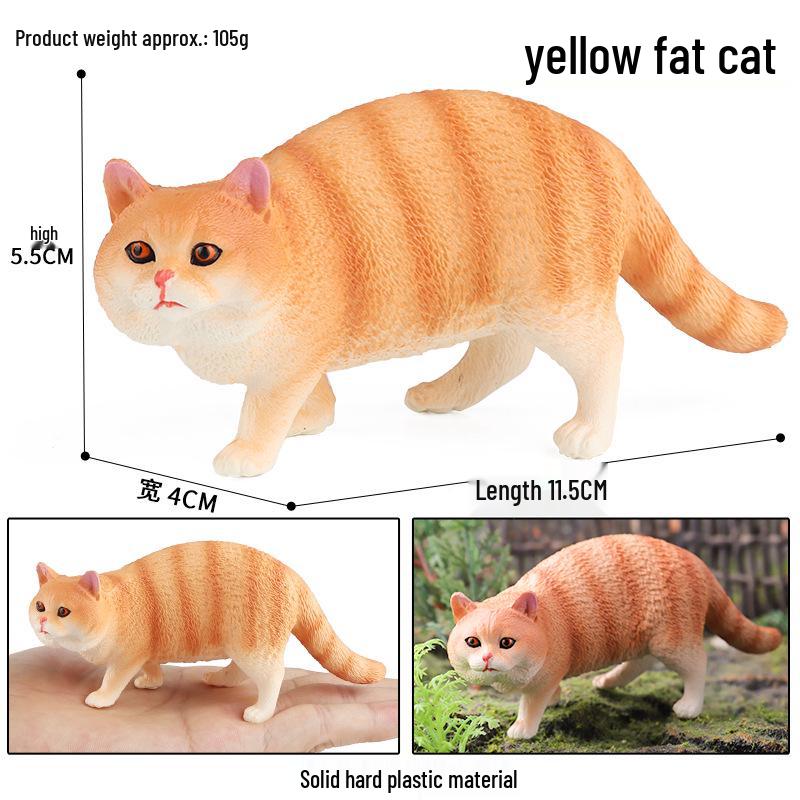 Feline Simulation Sleeping Pose Toy: Hairless & Short-Haired Cat Model for Children s Cognitive Play