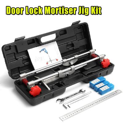 Maintenance Set New Mortice Door Fitting Jig Lock Mortiser DBB Key JIG1 With 3 Cutters Case 8Pcs Set Tool