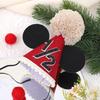 Mouse 1/2 Birthday Hat - Mouse Half Way To One Party Decorations,Mouse Ears Cake Smash Hat,Red Black Mouse Party Hat,6 Months Birthday Photo Props