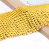 6 Yardas/Lote Flecos de Borlas de Seda Cinta de Encaje Brillante de Calidad Adorno 10 CM de Largo Cuerda de Borlas Trenzada Costura Ropa Zapatos Bolso Flecos Dorados