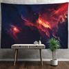 Psychedelic Red Nebula Tapestry Wall Hanging Abstract Art Mystical Hippie Tapiz Universe Dorm Home Decor