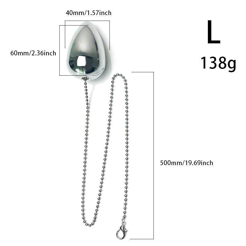 Metallperlen-Analplug-Kette mit Leine für Erwachsene