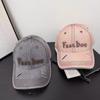 Faatbou Baseball Cap With Embroidered Letters Black For Casual Streetwear