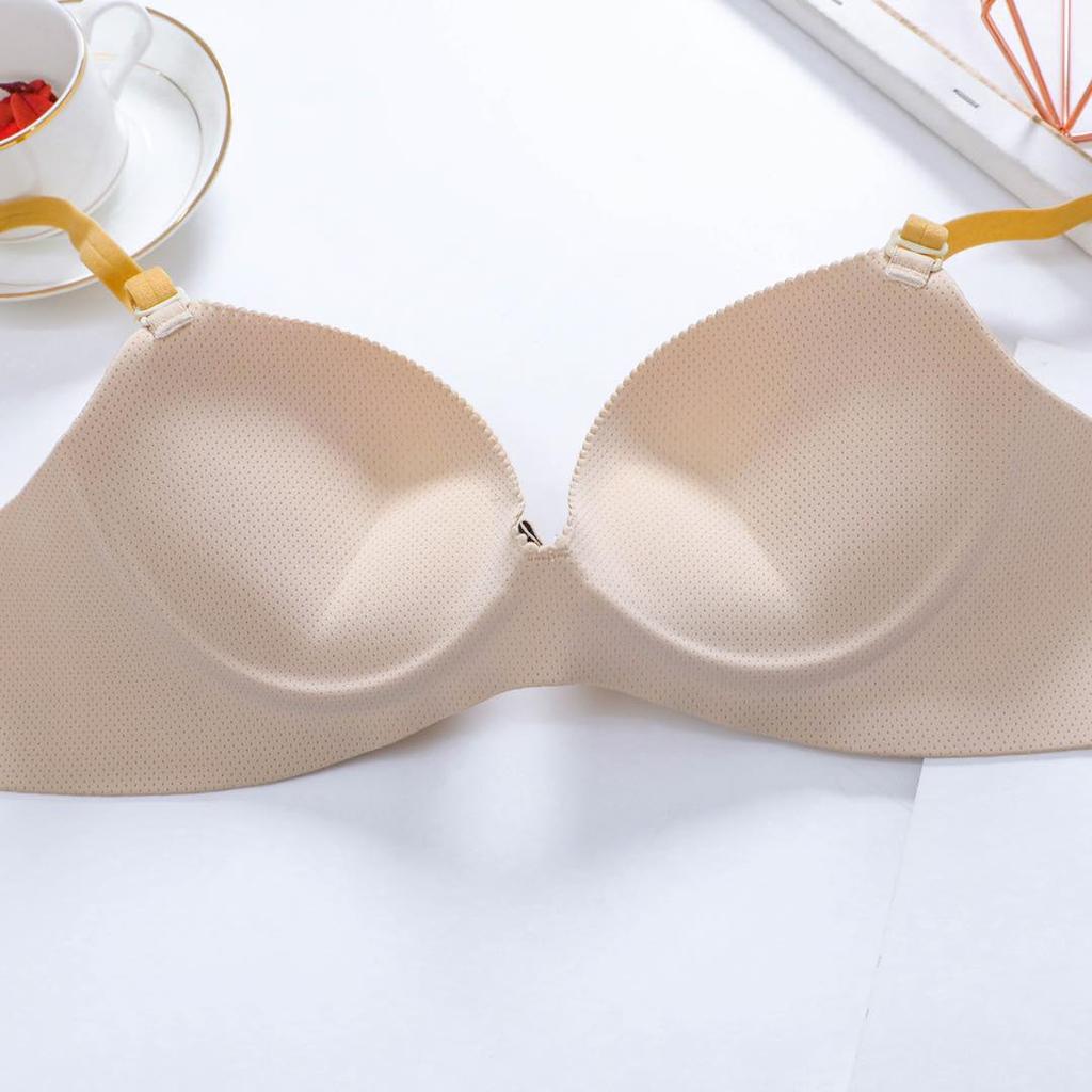 Flarixa Striped Comfortable Underwear Women's Seamless Push Up Bra Without Bones Sexy Low Cut Lingerie Female Strapless Bras Top