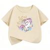 Fashion Horse with Love Heart Design TShirt Printed T Shirt Girls Summer Clothes Short Sleeve Tops TShirts Cute Clothing
