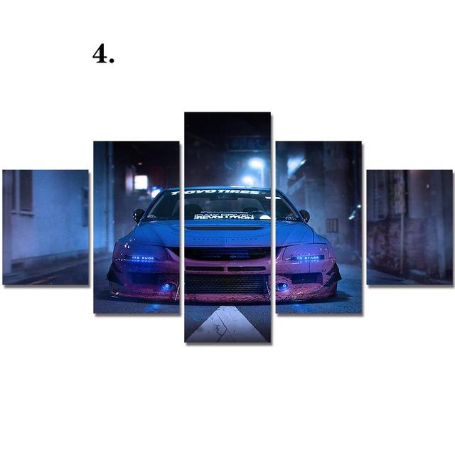 

Modular Canvas Painting 5 Pieces Seaside Smoke Car Man HD Posters Prints Wall Art Modern Living Room Home Decor No Frame Picture 20x35 20x45 20x55cm
