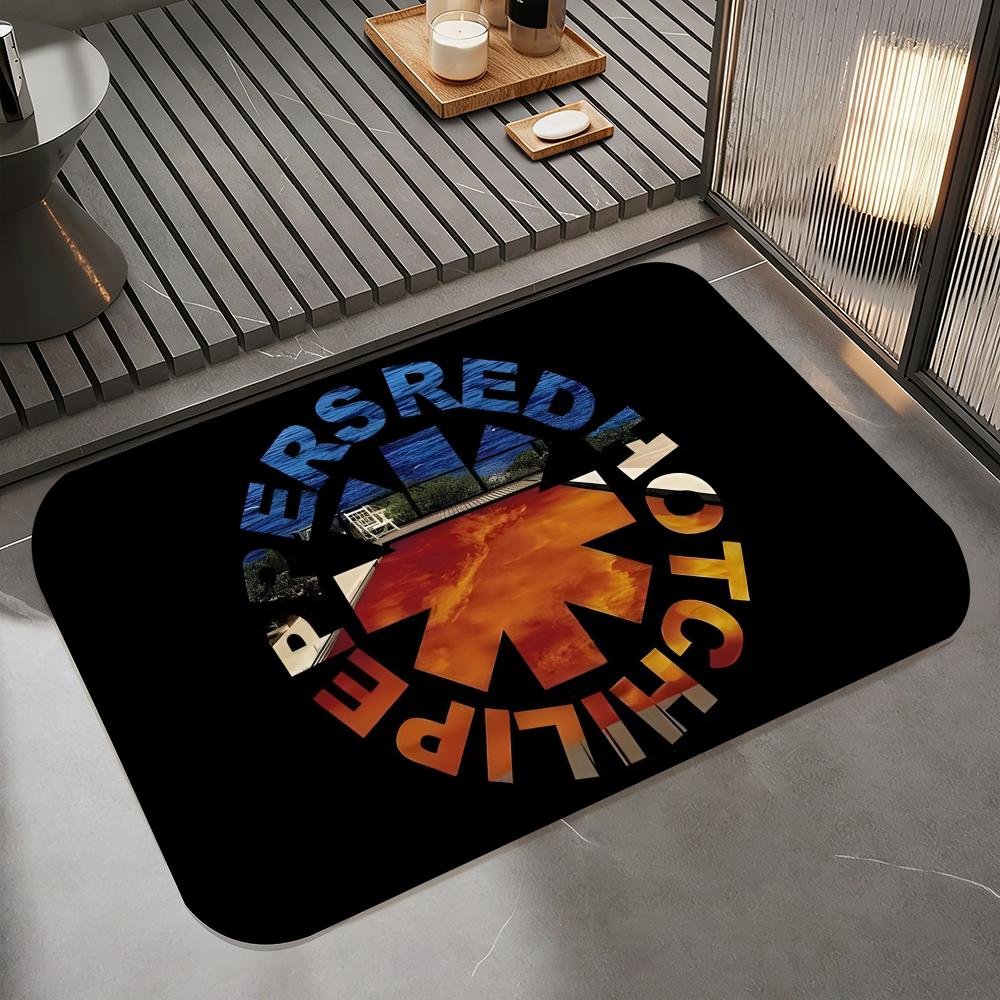 Music R-Red Hot Chili Peppers Floor Mat Diatomite Bath Mat, Quick Dry Absorbent Non-Slip Door Mat