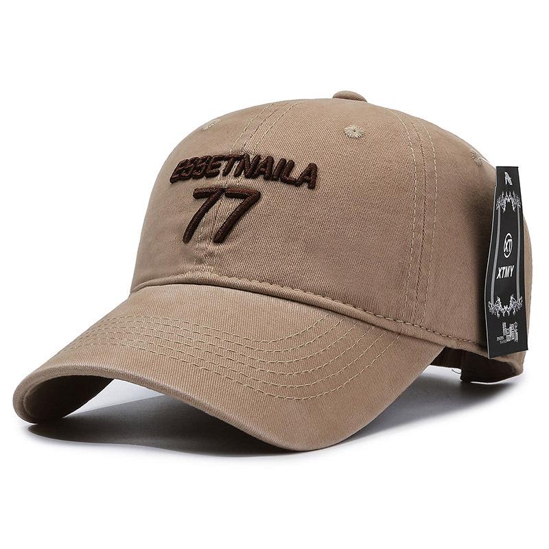 Essetnaila 77 Letter Embroidery Baseball Cap Outdoor Sun Breathable Protection