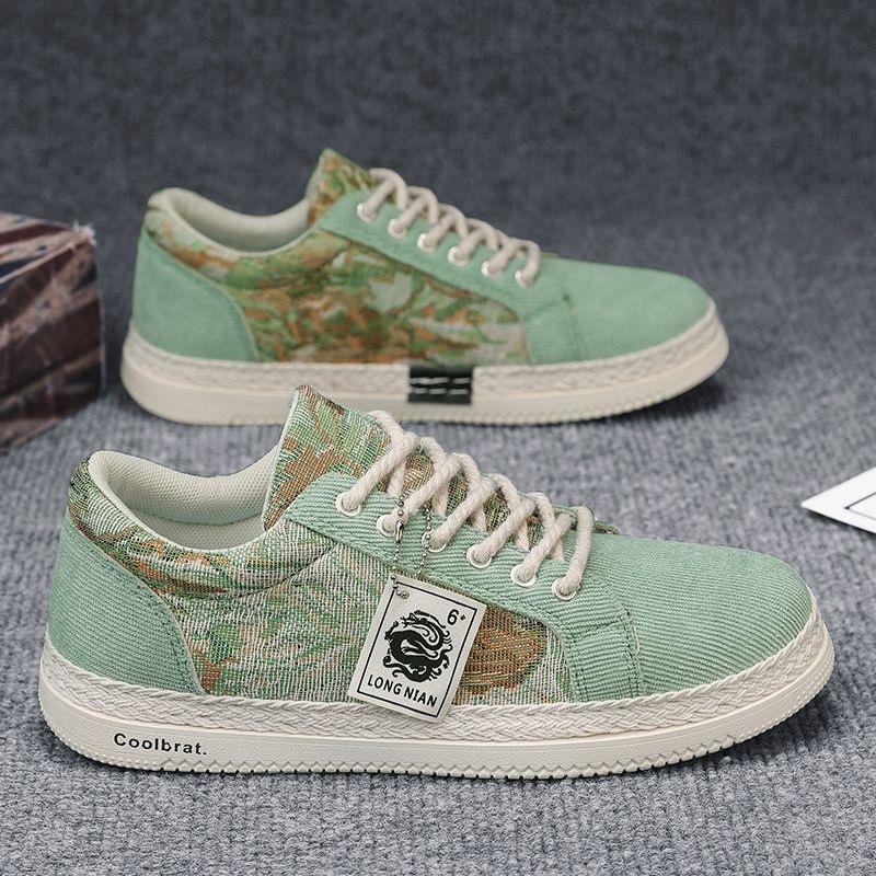 

Мужские парусиновые туфли летние дышащие трендовые универсальные спортивные и для отдыха кеды с низкой посадкой на мягкой подошве студенческие льняные туфли модная обувь 44