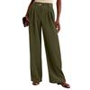 Women's Casual Fashion Pinstripe Straight And Winter Loose Wide-leg Straight Pants