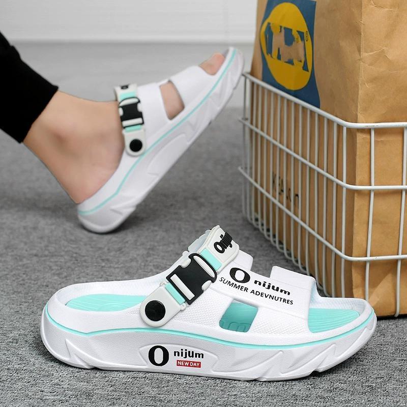 Summer Men's Slippers Outdoor Sandals Beach Comfortable Soft Slides Clogs Casual Garden Shoes New Men Women Indoor Home Slippers